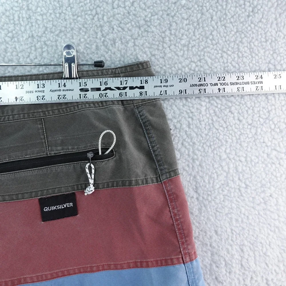 Quiksilver Mens 36 Board Shorts Color Block Swim Trunks Casual Surf Beach‎ Y2K